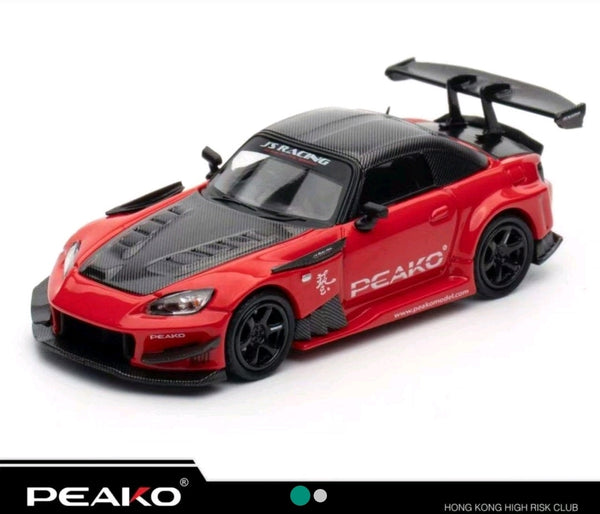 1:64 inno64 X Peako Honda J's racing S2000 Red Hong Kong JDM. High Risk Club. Hong Kong Toy Car Salon 2025