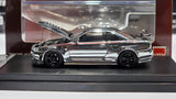 1:64 Motorhelix X VDX Nissan Skyline GT-R R34 NISMO Customized Electroplating Silver. Tokyo Auto Salon Hong Kong 2025