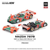 1:64 Pop Race Mazda 787B #55 Group C Winner 24 Hours of Le Mans in 1991 #301 Diecast