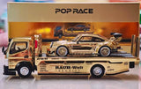 1:64 Pop Race Porsche 911 930 RWB and RWB Fuso Truck Box Set HEC 2026