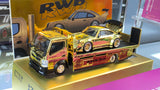 1:64 Pop Race Porsche 911 930 RWB and RWB Fuso Truck Box Set HEC 2026