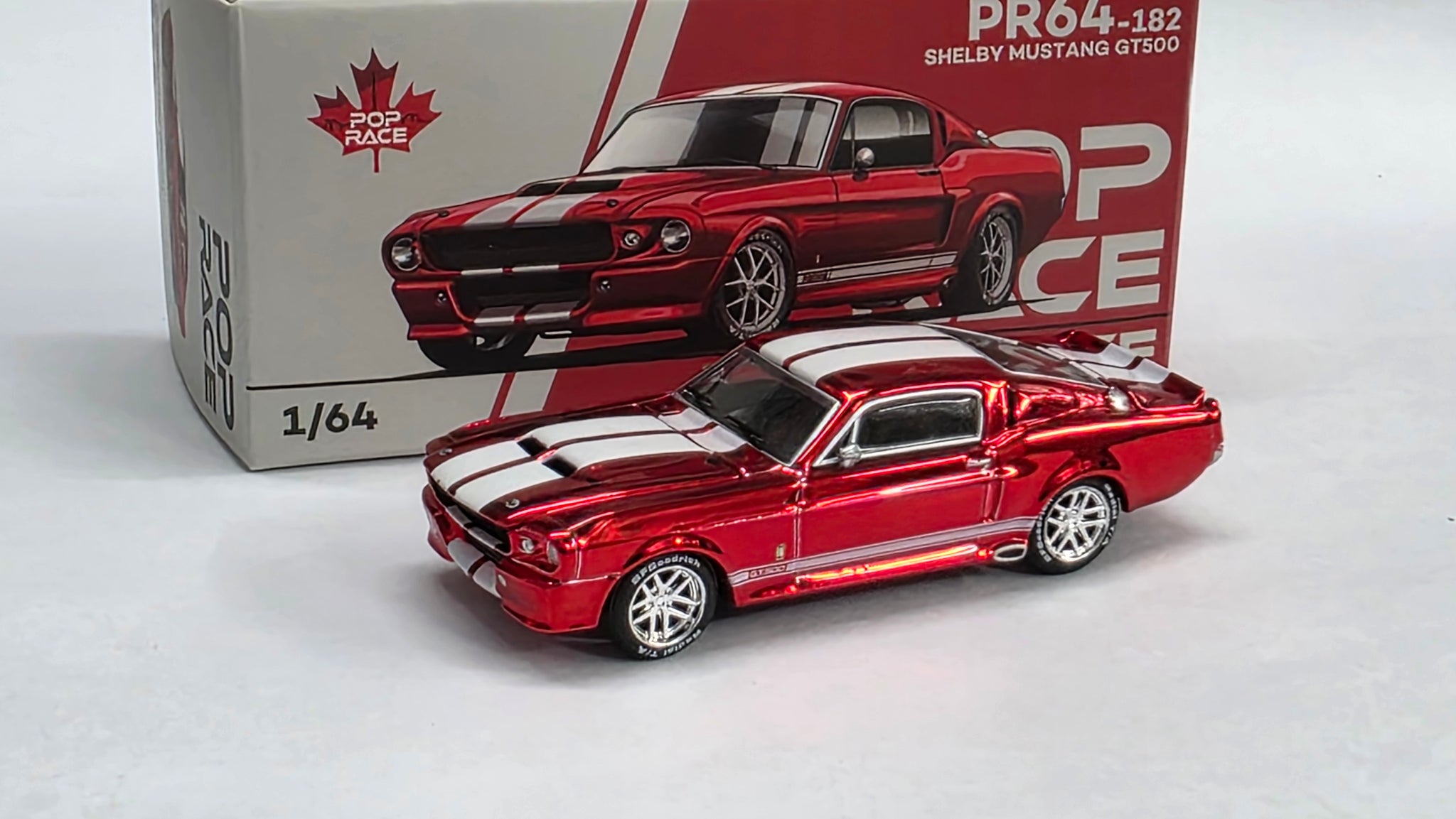 Chase 1:64 Pop Race Ford Shelby Mustang GT500 Chrome Red Canada