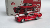 Chase 1:64 Pop Race Ford Shelby Mustang GT500 Chrome Red Canada Edition #182