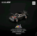 1:64 Pop Race Nissan Skyline GT-R KPGC110 KENMERI Tokyo Auto Salon KL 2024 #204 Dark Chrome