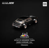 1:64 Pop Race Nissan Skyline GT-R KPGC110 KENMERI Tokyo Auto Salon KL 2024 #204 Dark Chrome