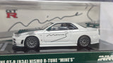 1:64 inno64 Nissan Skyline GT-R R34 Nismo R-Tune 34 Mine'S With Green Carbon