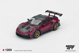 1:64 Mini GT Porsche 911 (992) GT3 RS Weissach Package Rubystone Red MGT01203-L
