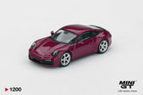 1:64 Mini GT Porsche 911 (992) Carrera S Rubystone Red MGT01200-L