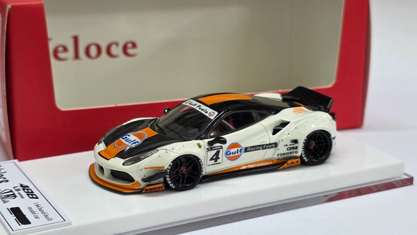 1:64 Veloce Ferrari 488 GTB LB Performance LBWK  White GULF Black rims