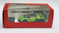 1:64 Veloce x Apex Studio Lamborghini Aventador SVJ Lime Green Pearl. Resin.