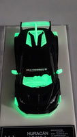 1:64 Veloce Lamborghini Huracan LP610-4 LB Performance Matt Black Glow in the dark. Resin