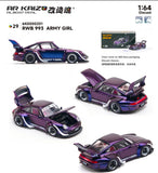 1:64 Almost Real Porsche 911 993 RWB Army Girl AR KAIZ Candy Purple Diecast