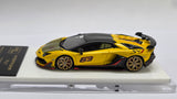 1:64 Veloce x Apex Studio Lamborghini Aventador SVJ   Gloss Yellow with gold carbon