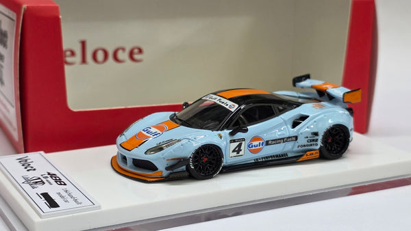 1:64 Veloce Ferrari 488 GTB LB Performance LBWK Blue GULF GT wing