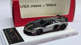 1:64 Veloce x Apex Studio Lamborghini Aventador SVJ   Grey Silver with gold stripe