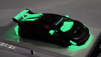 1:64 Veloce Lamborghini Huracan LP610-4 LB Performance Matt Black Glow in the dark. Resin