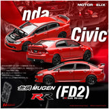 1:64 Motorhelix Honda Civic Mugen RR Type R FD2 Diecast