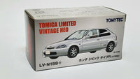 Tomica Limited Vintage Neo LV-N158a Honda Civic EK9 Type R 97 White 1:64 - hiltawaytoyhk