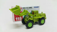 Tomica 118 TEREX 72-81 Loader Green. Scale is 1:137. - hiltawaytoyhk