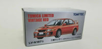 TOMICA LIMITED VINTAGE NEO LV-N187b Mitsubishi Lancer GSR Evolution V Red - hiltawaytoyhk
